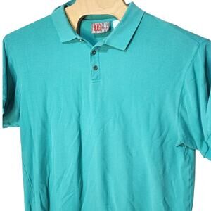 Vintage Wilson Men's Sports short sleeve Polo Aqua teal 90's Large L